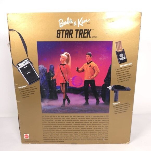 STAR TREK 30th Anniversary Mattel Barbie &‎ Ken Gift Set Collectors 1996 #15006 - Picture 2 of 11